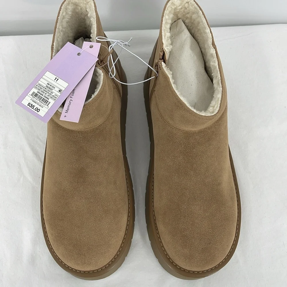 WILD FABLE SIZE 11 Women's Tan Suede Ankle Boots NWT